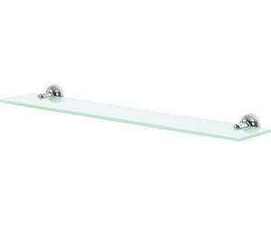Spirella tablette murale en verre Campagne tablette de salle de bain tablette murale pour la salle de bain en verre et inox 60cm - à coller et à percer