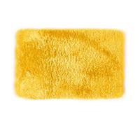Spirella Tapis de Bain Tapis de Douche „Fino“ Tapis à Poil Long 25 mm Moelleux Anti-dérapant Usage avec Chauffage par Le Sol Séchage Rapide 60x90 cm Jaune