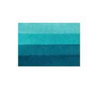 Spirella Tapis de Bain Tapis de Douche „Four“ Tapis à Rayures Poils Long 25 mm Moelleux Anti-dérapant Usage avec Chauffage par Le Sol Rapide 60x90 cm Pétrole