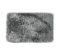 Spirella - Tapis de Salle de Bain Microfibre FINO, Antidérapant, Séchage Rapide, Poils Longs 25 mm, Lavable en Machine + Sèche-Linge - 40 x 60 cm - Gris