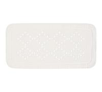 Spirella - Tapis Fond de Baignoire Mousse PVC Alaska - Tapis de Bain Antidérapant Ventouses + Trous de Drainage Anti Moisissure - Blanc - 71 X 36 cm