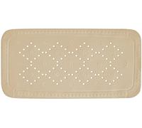 Spirella - Tapis Fond de Baignoire Mousse PVC Alaska - Tapis de Bain Antidérapant Ventouses + Trous de Drainage Anti Moisissure - Beige Bahamas - 71 X 36 cm
