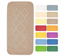 Spirella - Tapis Fond de Baignoire Mousse PVC Alaska - Tapis de Bain Antidérapant Ventouses + Trous de Drainage Anti Moisissure - Taupe - 71 X 36 cm