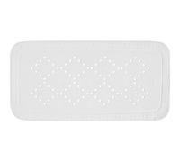 Spirella - Tapis Fond de Baignoire Mousse PVC Alaska - Tapis de Bain Antidérapant Ventouses + Trous de Drainage Anti Moisissure - Blanc Neige - 91 X 36 cm