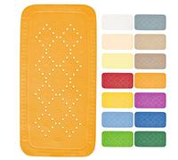 Spirella - Tapis Fond de Baignoire Mousse PVC Alaska - Tapis de Bain Antidérapant Ventouses + Trous de Drainage Anti Moisissure - Orange - 91 X 36 cm