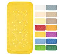Spirella - Tapis Fond de Baignoire Mousse PVC Alaska - Tapis de Bain Antidérapant Ventouses + Trous de Drainage Anti Moisissure - Jaune Soleil - 71 X 36 cm