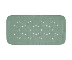Spirella - Tapis Fond de Baignoire Mousse PVC Alaska - Tapis de Bain Antidérapant Ventouses + Trous de Drainage Anti Moisissure - Vert Mousse - 91 X 36 cm