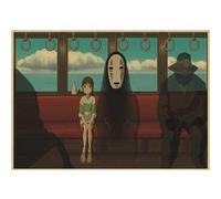 Spirited Away Hayao Miyazaki Movie Poster Peinture décorative japonaise Anime - 42 x 30 cm (Style 05) G