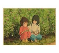 Spirited Away Hayao Miyazaki Movie Poster Peinture décorative japonaise Anime - 42 x 30 cm (Style 07) G