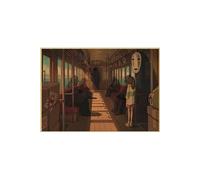 Spirited Away Hayao Miyazaki Movie Poster Peinture décorative japonaise Anime - 42 x 30 cm (Style 18)