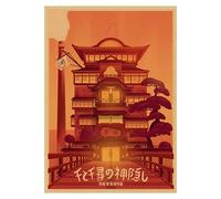 Spirited Away Movie Poster Japonais Hayao Miyazaki Anime Peinture Décorative - 42 x 30 cm (Style 18)