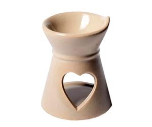 Spiru Brûleur de cire Aroma Cœur Beige (8 x 6,5 cm)