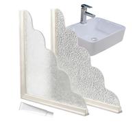 Splash Guard Lot de 2 pare-eau autocollantes pour baignoire | Matériau PVC avec fonction imperméable, design flexible adapté aux angles, installation facile à coller, idéal pour évier de salle de bain