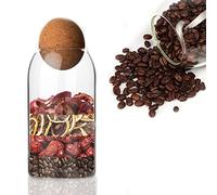 Spldsun Bocal en Verre Alimentaire, de Stockage en Verre, Pot en Verre Borosilicaté avec Liège, pour Parfumé, Bonbons, Épices, Haricots, Biscuits, Médicaments (1200ml)