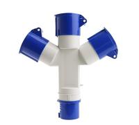Splitter 3 voies, 16A, 220V, IP44, prise industrielle 3 voies