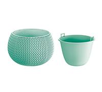 Splofy Bowl pot rond en plastique avec récipient en couleur sauge 37 (L) x 37 (l) x 21 (H) cm