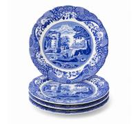 Spode Assiettes à dîner italiennes bleues - Lot de 4 (assiette à dîner de 10,5 pouces) (assiette à dîner bleue, blanche, 10,5 pouces)