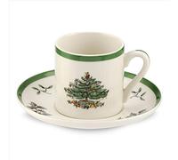 Spode Christmas Tree Espresso Cup and Saucer, Set of 4 by Spode