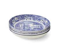 Spode Lot de 4 bols à pâtes italiens bleus | 22,9 cm | bols à salade, pâtes et soupes | bol rond, large et plat | Assiette adaptée au micro-ondes | Passe au lave-vaisselle