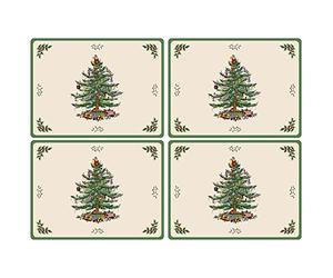 Spode Lot de 4 Sets de Table Coffret, Bois, Multicolore,