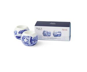 Spode Photophore Blue Italian. lot de 2 Bleu-blanc