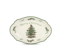 Spode Sapin de Noël Joyeux Noël Sapin Plateau (Vert)