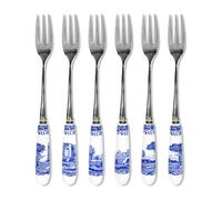 Spode Set de 6 fourchettes à dessert Blue Italian Céramique-acier inoxydable