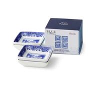 Spode Soucoupe Blue Italian 8x8 cm. lot de 4 Bleu-blanc