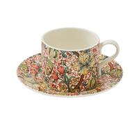 Spode Tasse à thé avec soucoupe Golden Lily 28 cl Multi