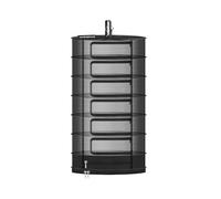 SPONDWILD Filet de séchage Suspendu pour Herbes - Grand séchoir 6+1 Couches avec Fermeture éclair et Compartiment de Rangement, Panier Pliable pour Chambres de Culture, Jardin et extérieur