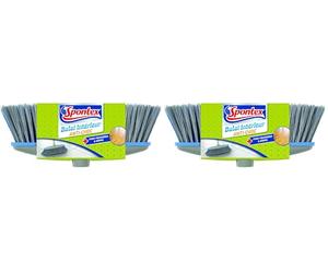 SPONTEX - 1 Tête de Balai intérieur - Compatible avec Tous Manches Spontex - Fibres Double Action - Bords antichocs