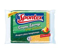 Spontex 3 Gratte-Eponge Stop-Graisse Système Exclusif par 2 (Lot de 6 Soit 12 éponge