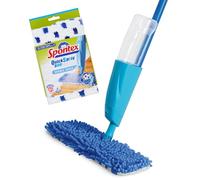 Spontex Balai serpillère vaporisateur Quick Spray Duo - Tête de balai en microfibre - Nettoie les sols stratifiés, planchers et carrelages - Tête de balai réversible sans contact avec les mains