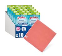 Spontex Chiffons Microfibre pour Nettoyage des Vitres | Chiffons Réutilisables pour Nettoyer et Polir | Lavables en Machine | Lot de 10
