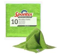 Spontex Chiffons Microfibre Specialist | Chiffons de Nettoyage Professionnels et résistants pour dépoussiérer et dégraisser | Paquet de10pk