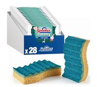 Spontex Eponge Gratt & Flex - 28 éponges Non-rayantes (14 Paquets de 2) - Ultra Flexible - Ultra Efficace sans Effort - Fabriqué en France