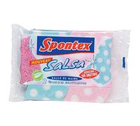 Spontex - Eponge grattante végétale/Douce Forme Fleur Salsa, 2 unité