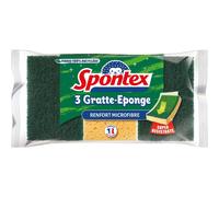 SPONTEX Éponges grattantes microfibre renforcées longue durée 3 éponges