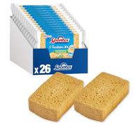 Spontex Éponges Tradition XL Ultra Absorbantes | D’Origine Végétale et Compostable, Lavables à 90 °C | Lot de 26 (13 x 2)