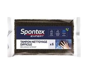 SPONTEX EXPERT Tampon de nettoyage difficile - Recurage intense gris - Lot de 6 Gris