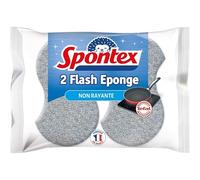 SPONTEX - Flash Éponge Ne Raye Pas - 2 Éponges pour un nettoyage facile et efficace de toutes les surfaces - Le Lot De 4
