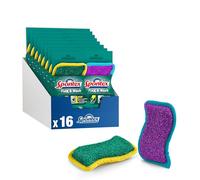 Spontex Flex & Wash éponges lavables en Machine et Lave-Vaisselle/éponges en Microfibre pour Une Double Utilisation : Vaisselle et Surfaces / 8 x 2 Paquets (16 au Total)