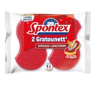 SPONTEX Gratounett', 2 éponges grattantes longue durée