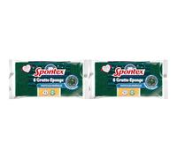 SPONTEX - Gratte-Eponge Aluminum - 6 éponges avec Une Partie grattante en Particules d'aluminium - Efficacité renforcée (Lot de 2)