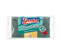 SPONTEX - Gratte-Éponge Super Efficace 3 Éponges - ( Lot De 4 )