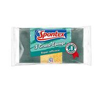SPONTEX - Gratte-Éponge Super Efficace 3 Éponges - Lot De 4 - Offre Special