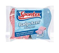 Spontex Lot de 2 éponges de salle de bain, adaptées à toutes les surfaces de la salle de bain, forme extra adhérente, couleur non sélectionnable