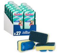 Spontex Lot de 27 recharges pour Balai à Vaisselle | Têtes d'éponge de Rechange Solides pour Brosse à Vaisselle | Éponge à récurer pour Un Nettoyage Efficace