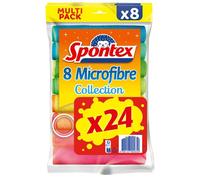 SPONTEX Lot de 3 packs de 8 microfibres Collection - 24 Microfibres