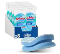 Spontex Lot de 8 éponges à récurer Anti-Rayures pour Salle de Bain